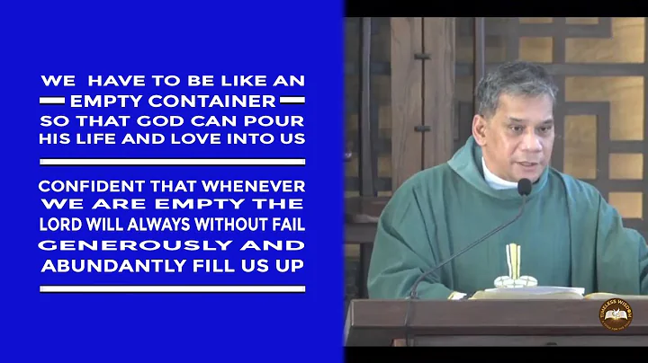 Timeless Wisdom | Homily | An Empty Container | 13th Sun in Ord Time | Fr Weyms Sanchez SJ