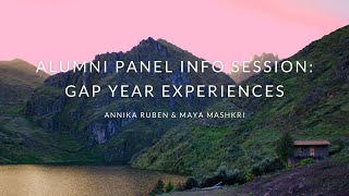 Alumni Panel Info Session: Gap Year Experiences | Where There Be Dragons