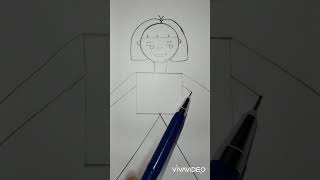 كيفية رسم بنت بسهولة من أشكال هندسية/اتعلم ارسم /How to draw easily using Shapes