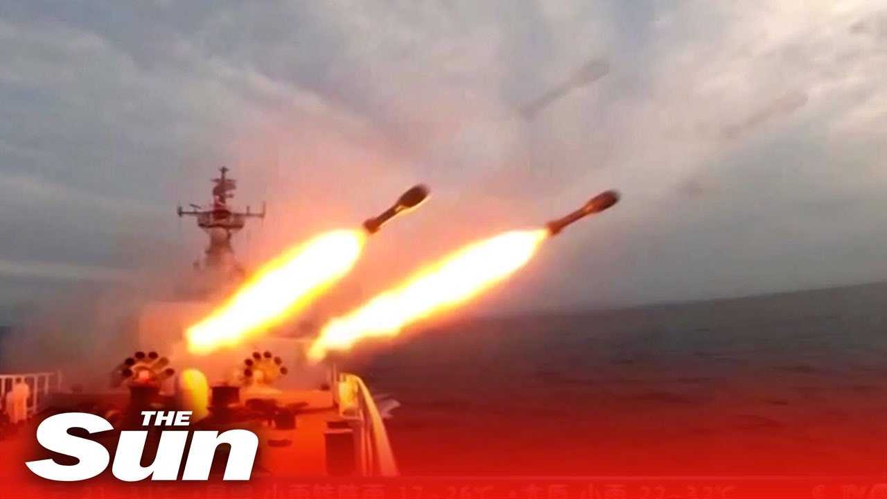 Footage shows further livefire Chinese military drills in the South China Sea and Xinjiang