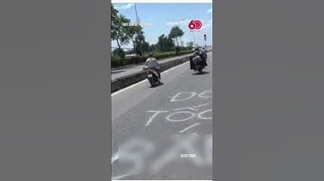 CSGT TPHCM TRUY TÌM THANH NIÊN DÙNG SƠN XỊT DÒNG CHỮ “BẮN TỐC ĐỘ”, “CÓ BẮN TỐC ĐỘ” TRÊN MẶT ĐƯỜNG