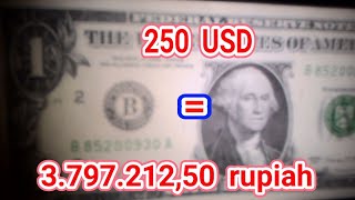 TERJAWAB! 250 USD berapa rupiah