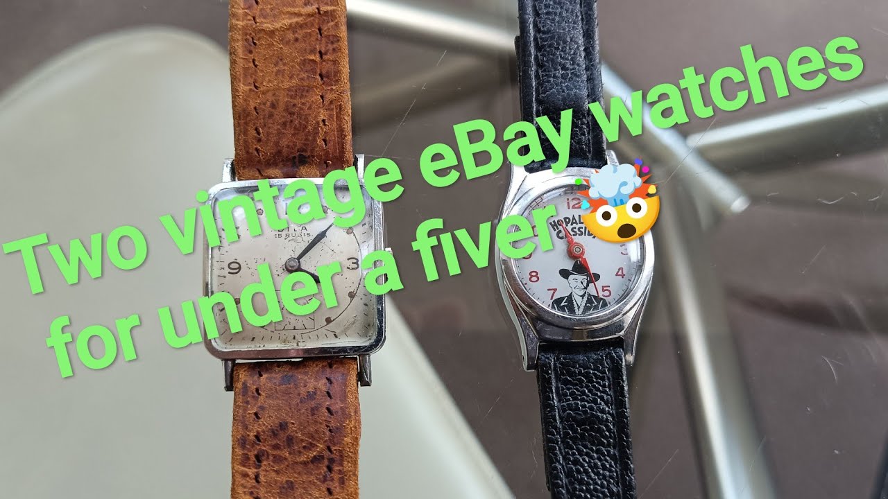 Two £5 vintage watches from eBay 1930s Swiss Dila and 1950s 