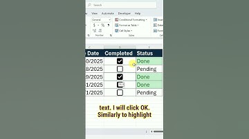 Highlight text using conditional formatting, #excel  #exceltips #shortsfeed