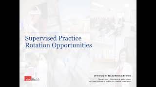 UTMB MS/DI Rotation Opportunities