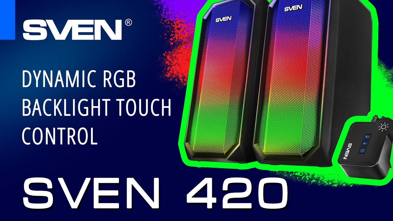 SVEN 420 - speaker system with Bluetooth. - YouTube