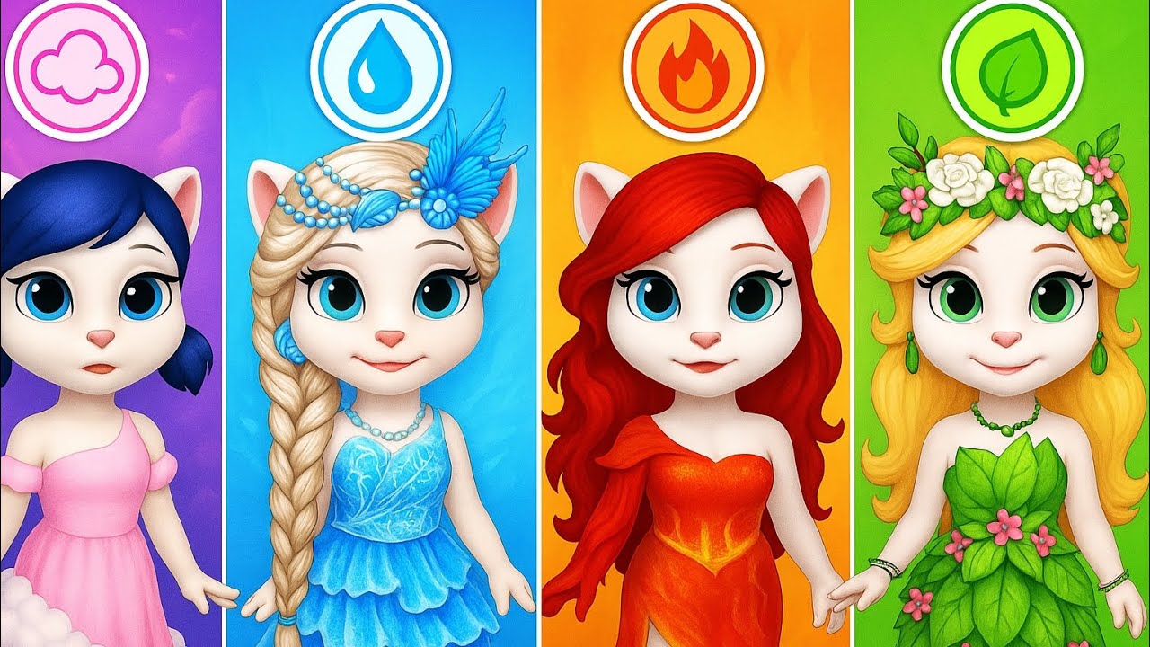 🌈 My Talking Angela 2 – Power of the Elements 💨💧🔥🌿