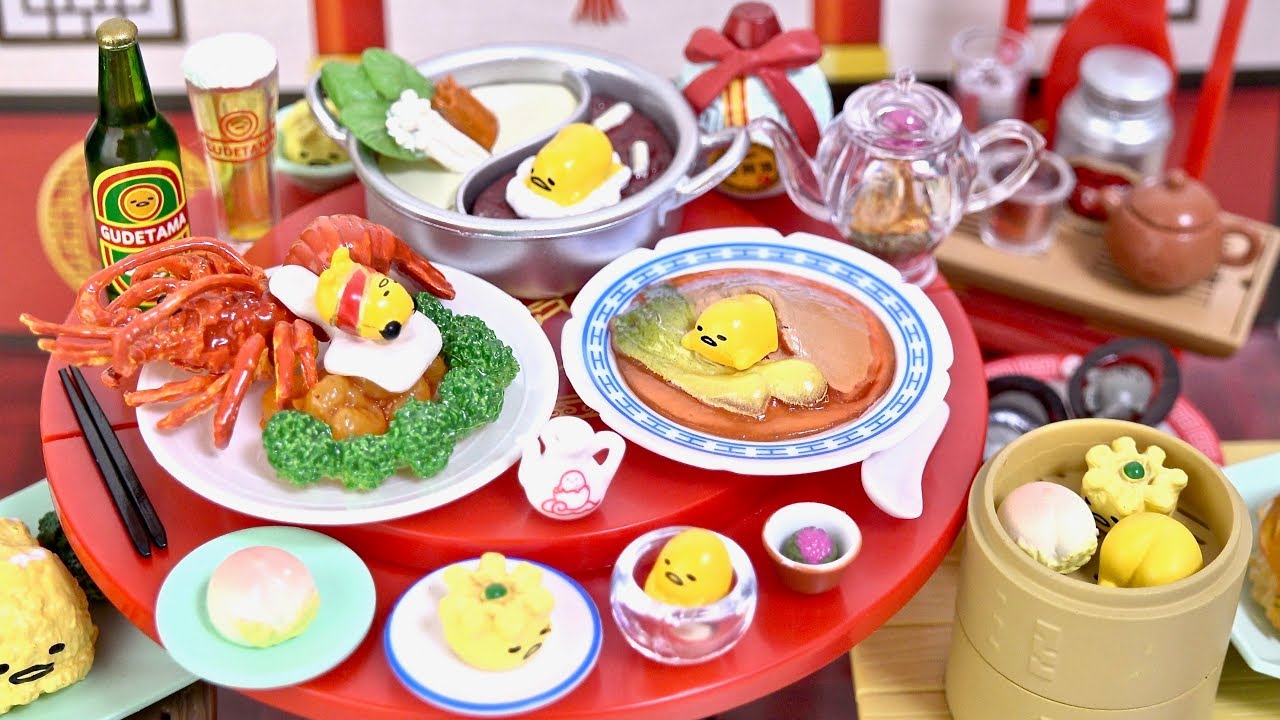 Sanrio Gudetama Chinese Restaurant Re-Ment - YouTube