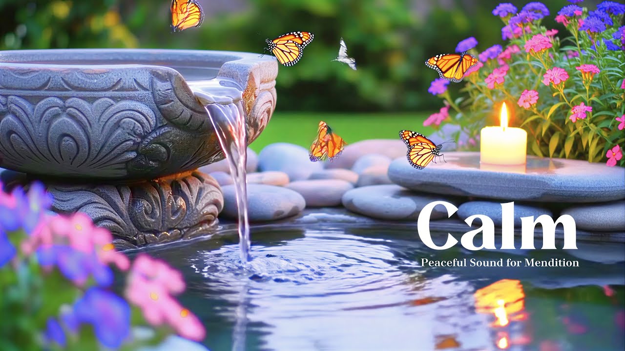 Healing Spa Piano with Water Flow 🌿 Relaxing Meditation Music for Deep Peace, Calm & Inner Stillness