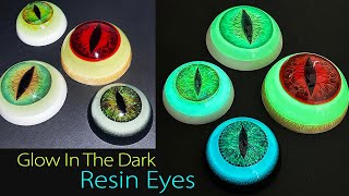 Glow In The Dark Resin Eyes for jewelry, creatures, costumes   #resin #glowinthedark #resineyes