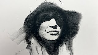 Drawing a portrait in 9 minutes using Light and Shadow