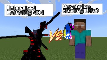 Unleashed Lethality 404 vs Herobrine (Gaming Life) in Minecraft - Minecraft mob battle
