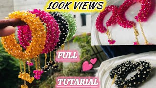 Gajra Bracelet Tutorial How To Make Beads Gajra Bracelet For Beginners