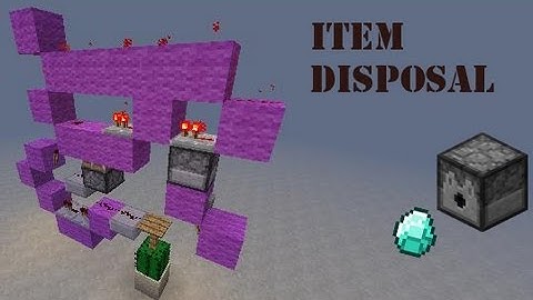 Minecraft 1 Wide Item Disposal Unit Tutorial