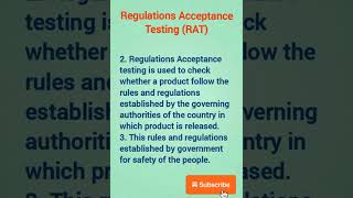 Regulations Acceptance testing RAT #testing #shorts