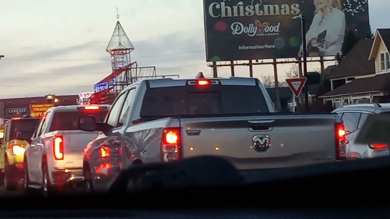 Driving from Gatlinburg Tennessee to Pigeon Forge February 16 2026