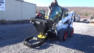 NEW 2022 Eskine 900761 Sand Salt And Fertilizer Spreader For Skid Steer Quick Attach For Sale Nice