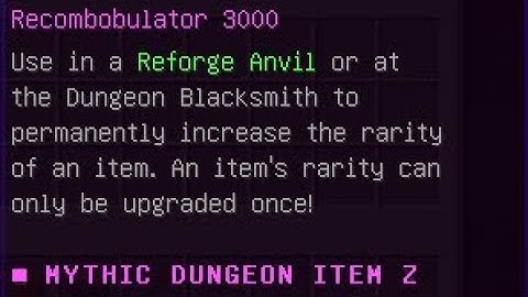 [Hypixel Skyblock] Recombobulate a Recombobulator with a recombobulated Recombobulator