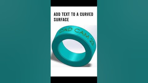 How to Add Text on a Curved Surface in SolidWorks #Shorts