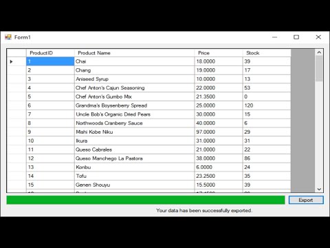 C# Tutorial - How to Export DataGridView to CSV File | FoxLearn