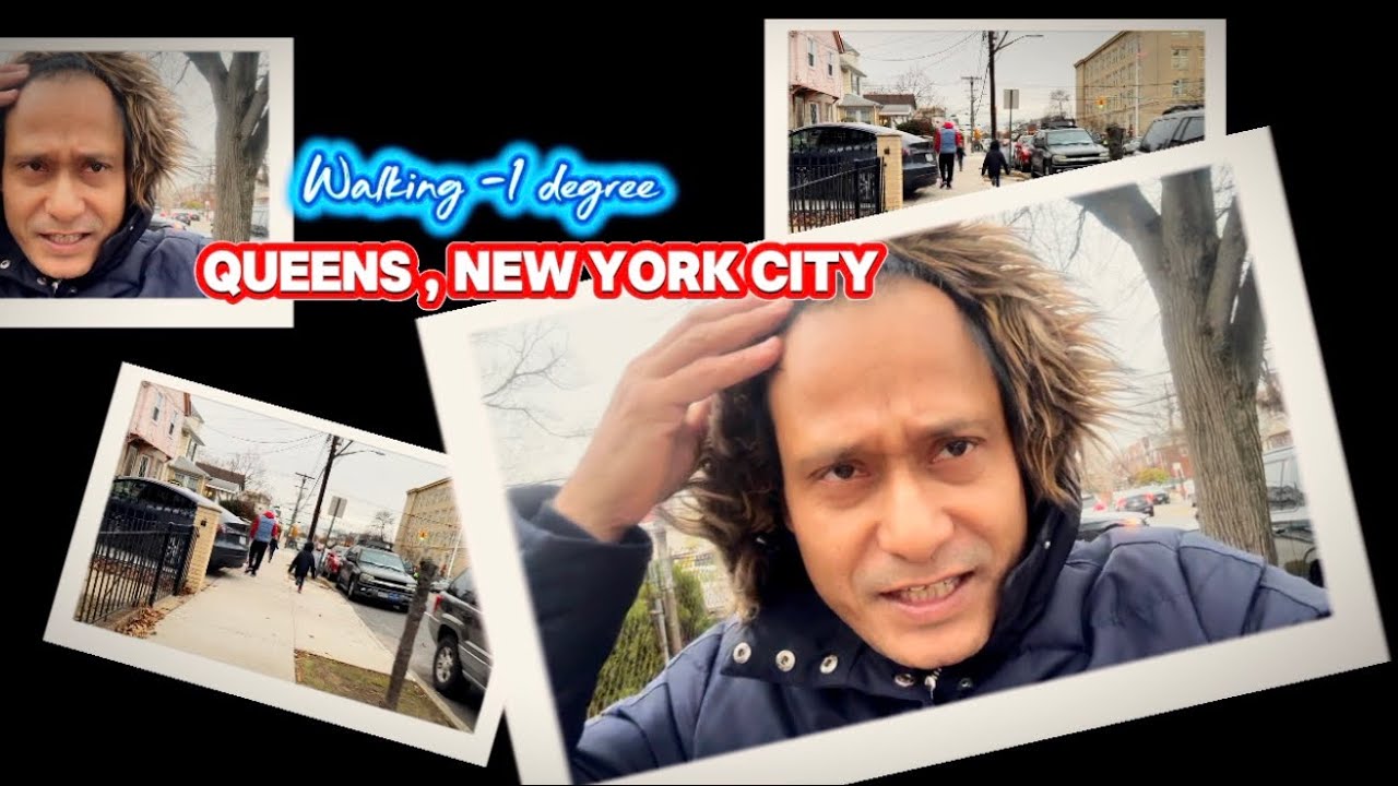 Morning walk on cold weather # Queens New York City 
