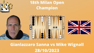 18th Milan Open - Champion - Gianlazzaro Sanna vs Mike Wignall - XG feed