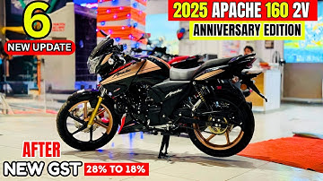 New 2025 TVS Apache RTR 160 2V AE Launch Full Review😱After New GST Price | Features | Update