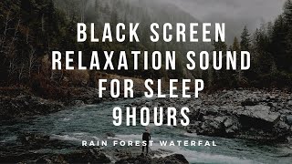 Black screen rain sounds for sleep | Forest rain | Birds singing | 9 HOURS