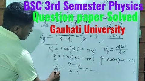 🔴BSc 3rd Semester Physics 2024 Question Paper Solve/Question No. 2(j)  Solution/ Gauhati University