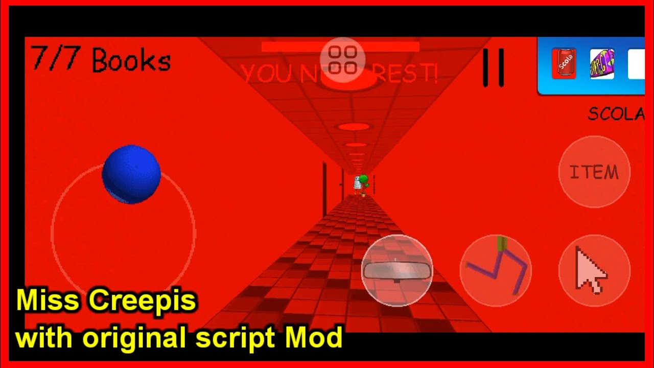 [Baldi's Basics] Miss Creepis with original script Mod Gameplay ...