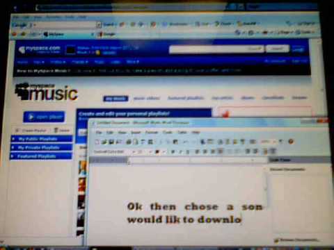 Como baixar música do myspace
