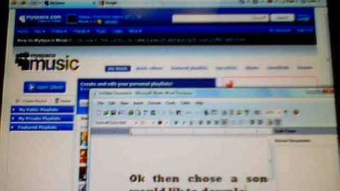 how to download music from myspace