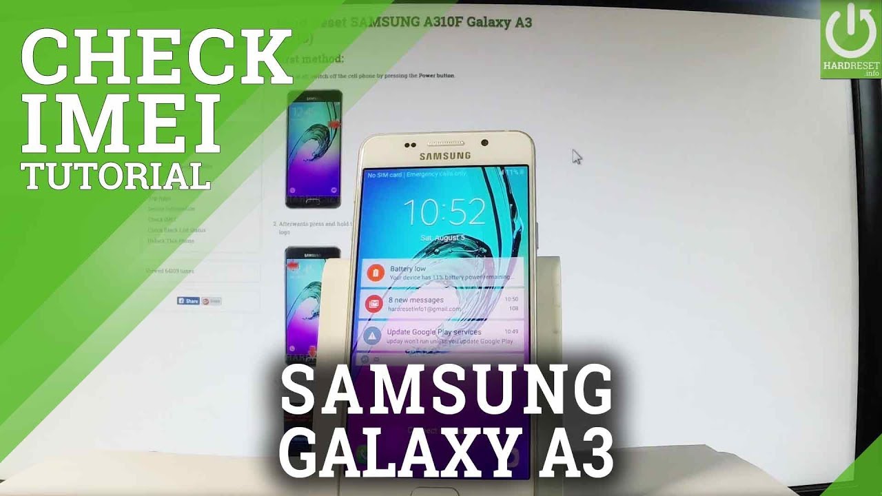 how-to-check-imei-number-in-samsung-galaxy-a3-2016-imei-info-youtube