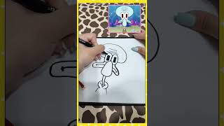 Как нарисовать СКВИДВАРДА из мультика Спанч  боб how to draw Squidward Spongebob#shorts #howtodraw