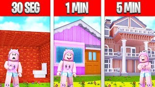 Roblox - CONSTRUIR CASA EM 30 SEGUNDOS/ 1 MINUTO/ 5 MINUTOS (Bloxburg)