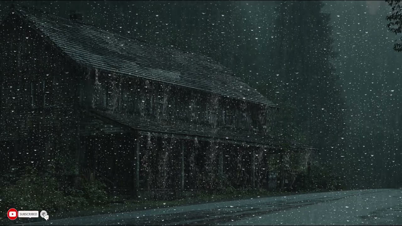 Distant Thunder And Intense Rainfall Blending Into A Cinematic Night Sound Experience