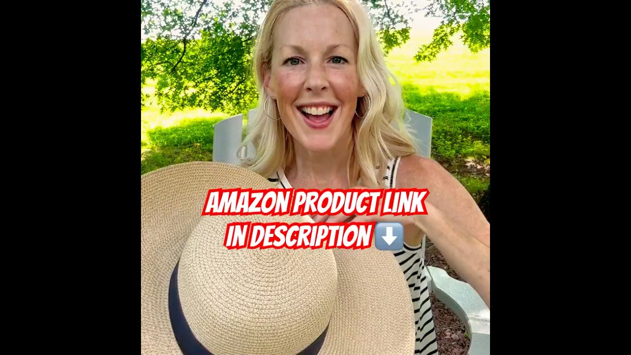 Amazon Find! Womens Floppy Sun Straw Hat, Wide Brim, UPF 80, Summer Hat, Foldable 