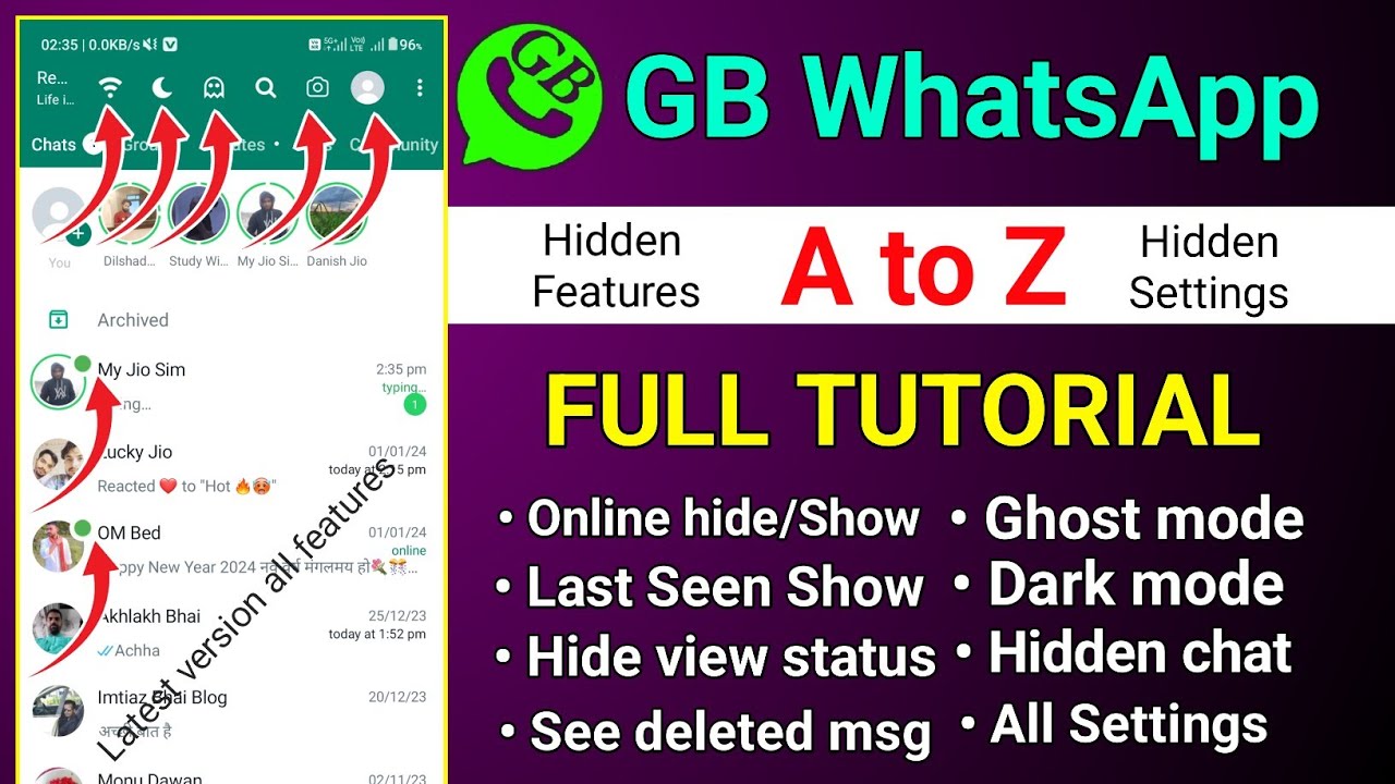 Gb Whatsapp v17.60 A to Z settings and Hidden Features Gb Whatsapp