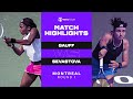 Coco Gauff vs. Anastasija Sevastova | 2021 Montreal Round 1 | WTA Match Highlights