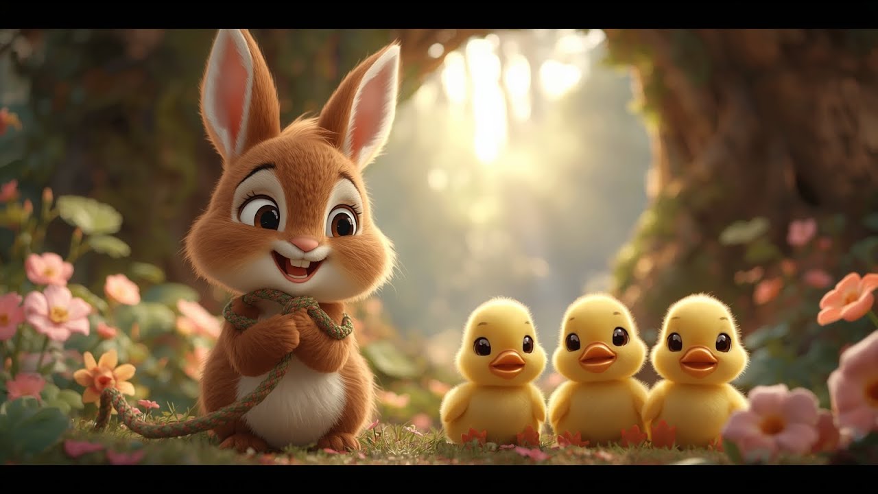 Pi the Bunny Saves the Ducklings 🐰🦆 A Kind Forest Story | Where Pi&Pong |