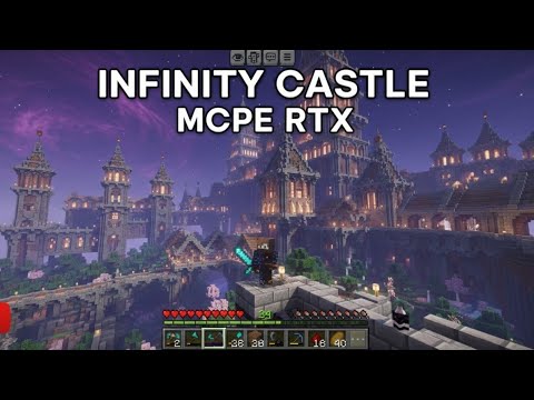 Infinity Castle Build INFINITY CASTLE in Minecraft PE RTX - Insane Demon Slayer Build! - YouTube
