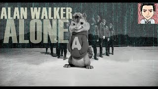 ALAN WALKER ALONE - Lyric and (Chipmunk Version)