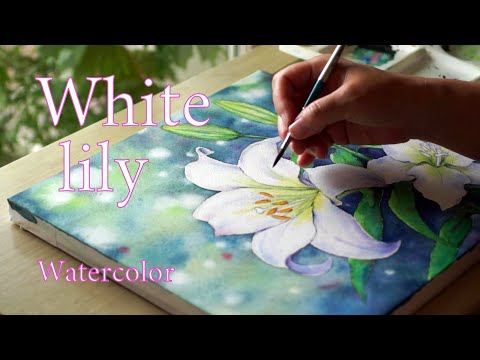 How to create beautiful watercolor lilies! - YouTube