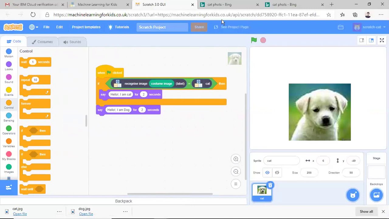Machine Learning for kids | Image Classification example | Cat or Dog ...
