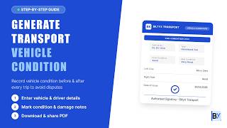How to Generate Vehicle Condition Report with BiltyX