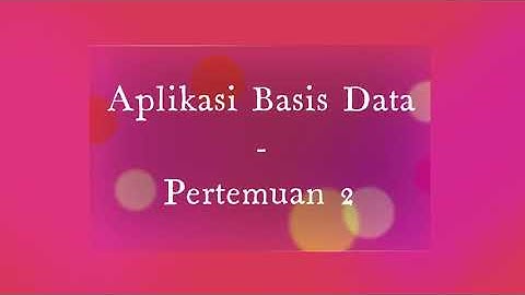 Pengenalan MySQL