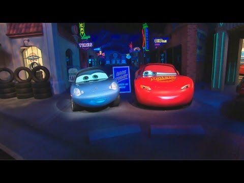 Radiator Springs Racers animatronics in Cars Land ride at Disney California Adventure