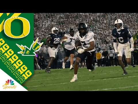 Oregon's Dante Moore hits Gary Bryant Jr. for go-ahead touchdown against Penn State | Big Ten on NBC