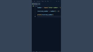 Reverse number in python #python #learnpython #programming