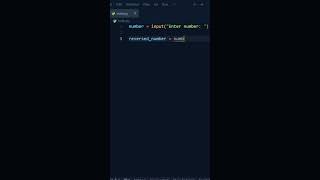 Reverse number in python #python #learnpython #programming